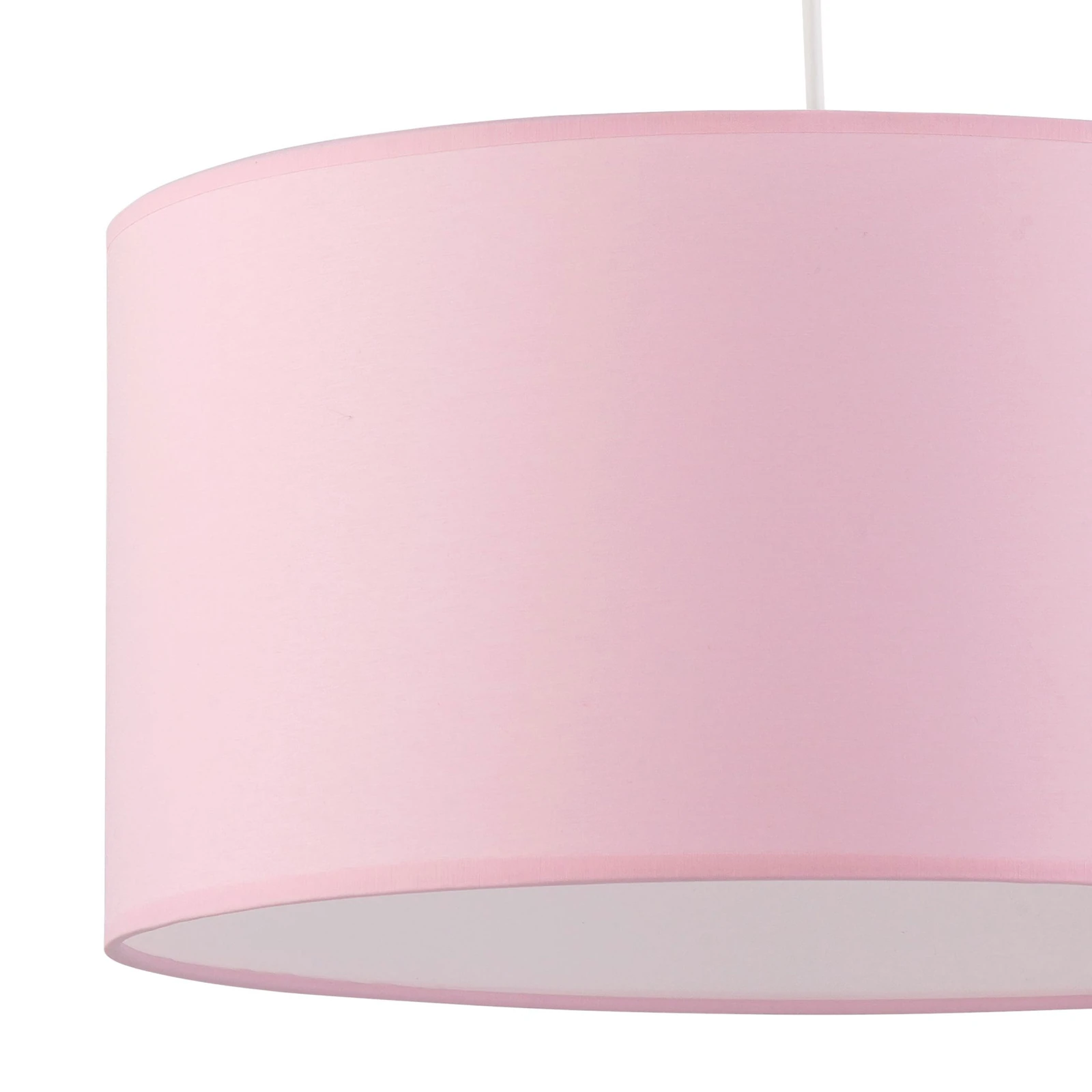 Pendant light 15 W – round, pink and white, kids room accent