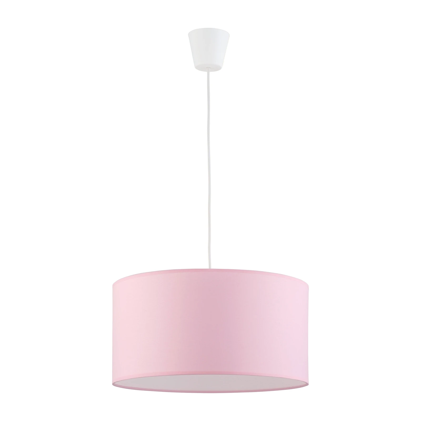 Pendant light 15 W – round, pink and white, kids room accent