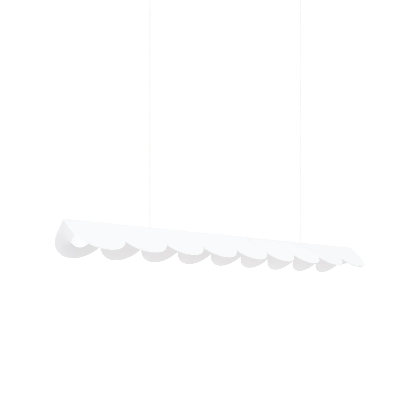 Pendant lamp 98.5 cm – scalloped, white, CRI98