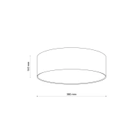 Ceiling light 4x15 W – round, blue and white, four E27 sockets - Image 4