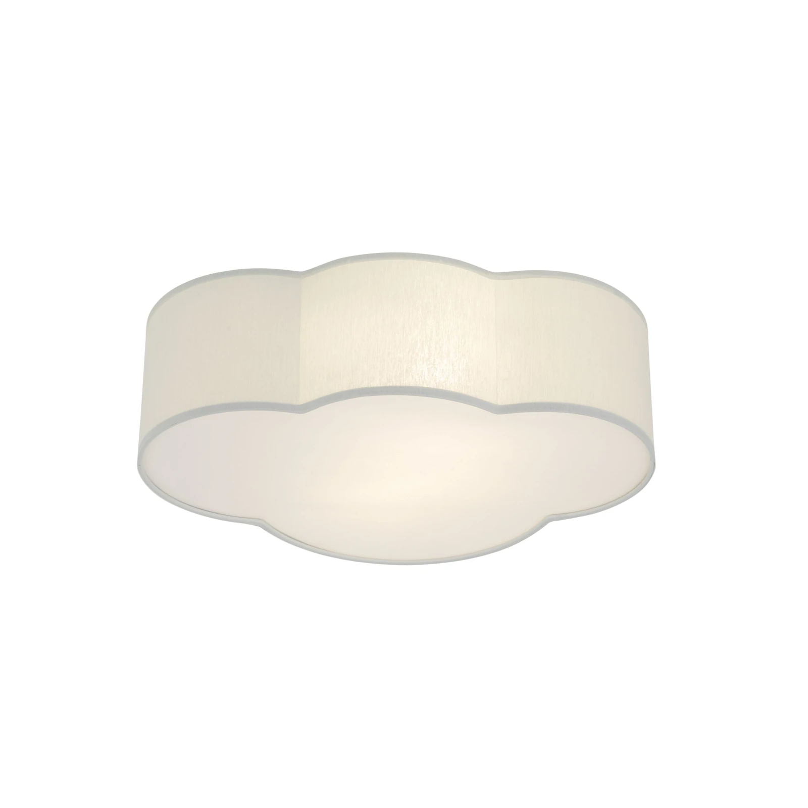 Ceiling and wall light 2 x E27 – cloud shape, grey, compact