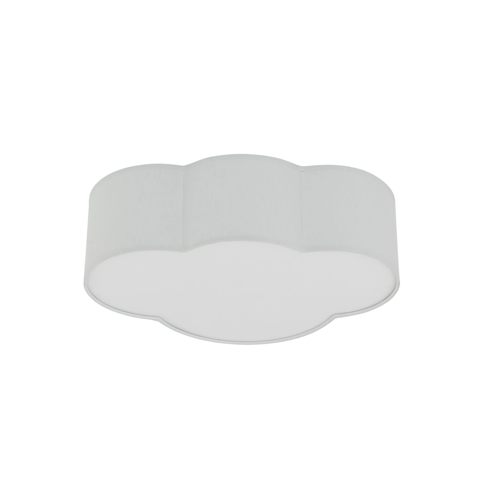 Ceiling and wall light 2 x E27 – cloud shape, grey, compact