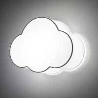 Ceiling and wall light 2 x E27 – cloud shape, grey, compact - Image 1