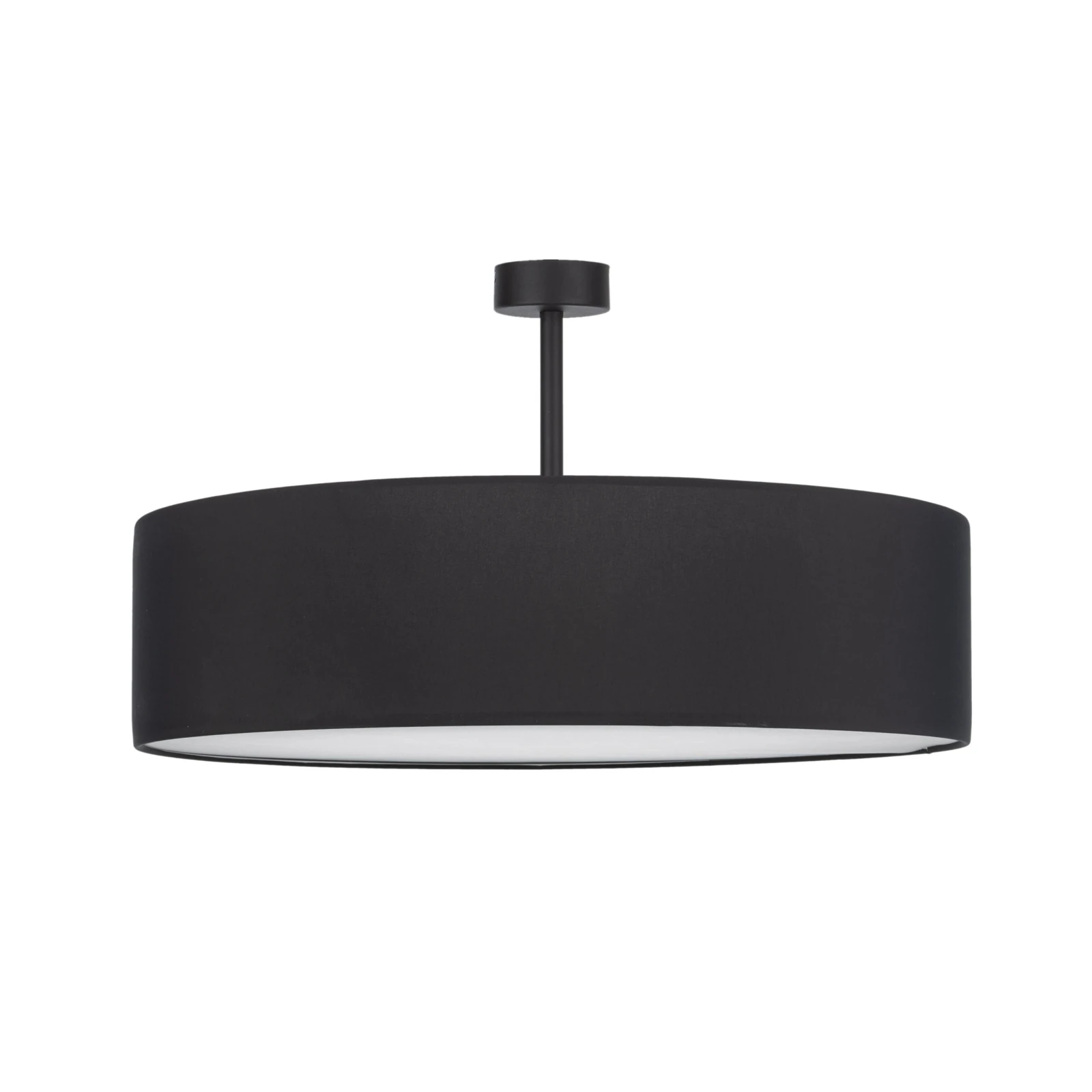Ceiling light 4 x E27 – round, black, 60 cm