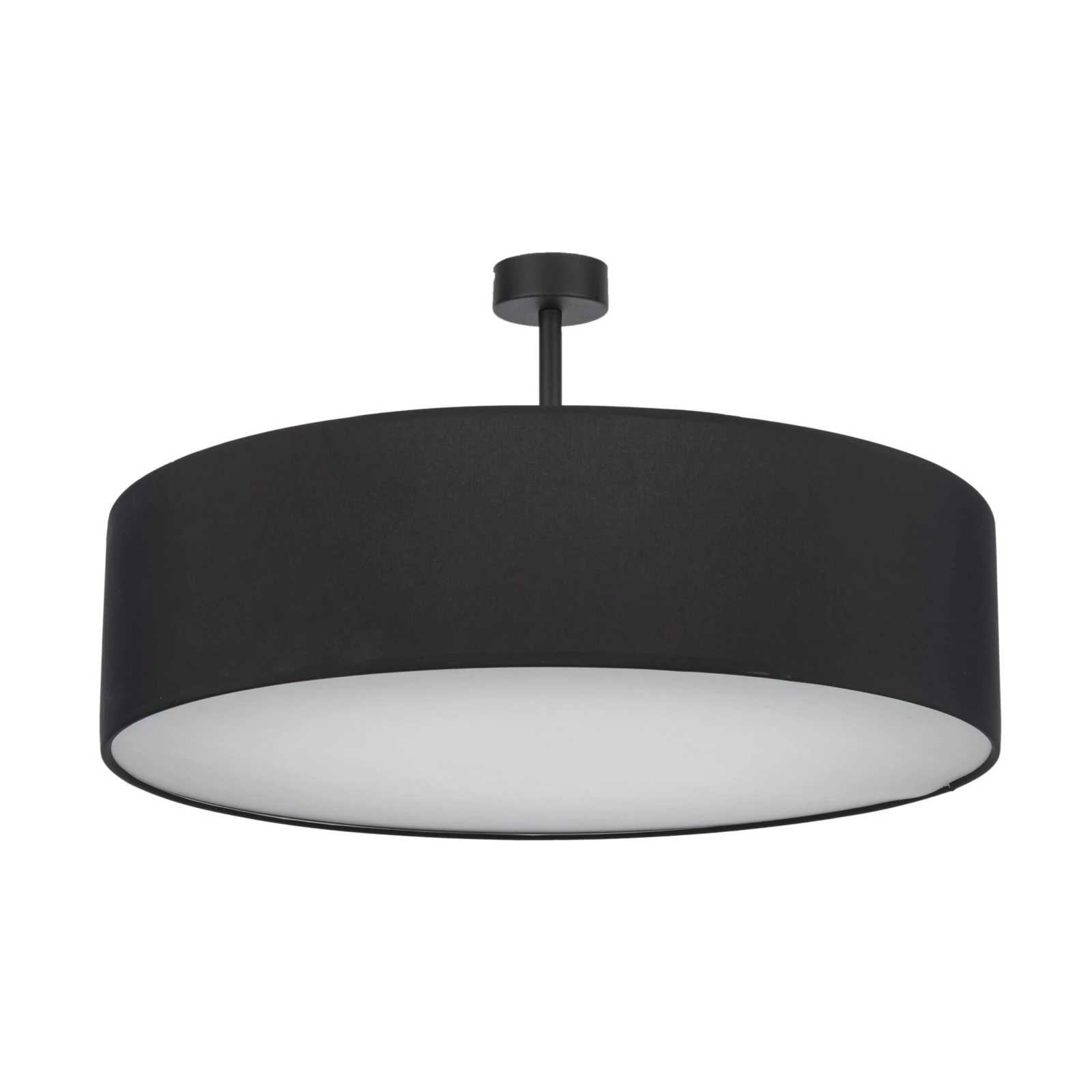 Ceiling light 4 x E27 – round, black, 60 cm