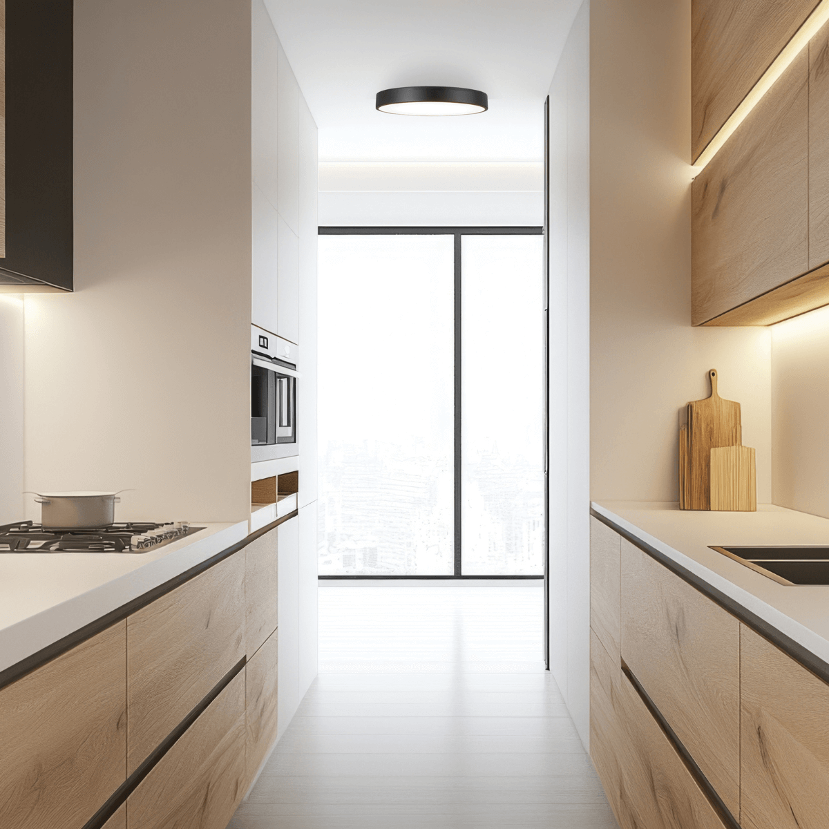Apvalus lubinis LED šviestuvas 28W 3000K – juodas matinis, TRIAC dimeriuojamas - Nuotrauka 3