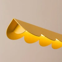 Pendant lamp 98.5 cm – scalloped linear, yellow, warm LED - Image 4