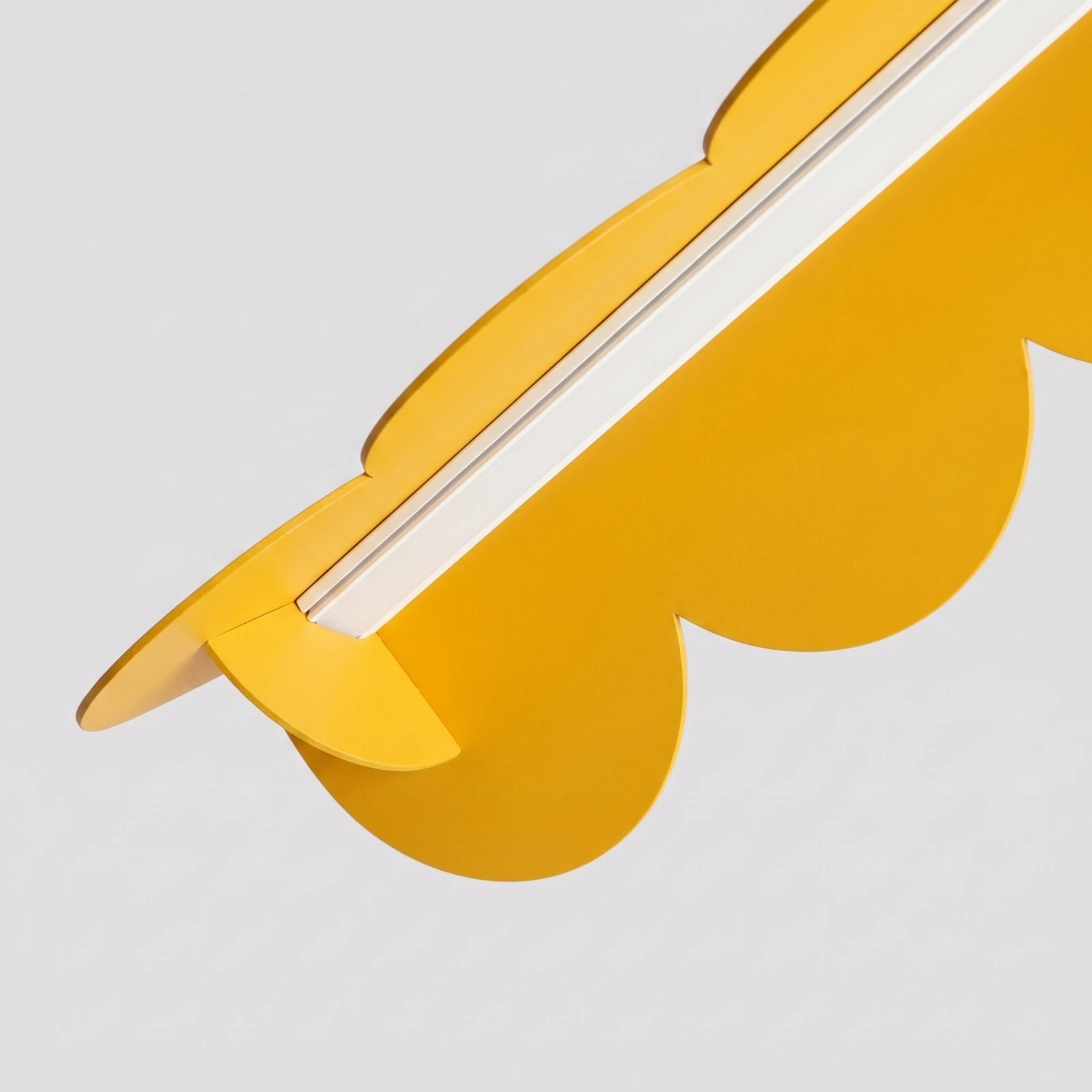 Pendant lamp 98.5 cm – scalloped linear, yellow, warm LED