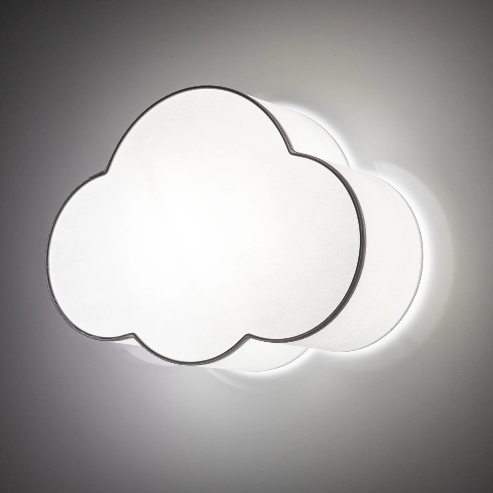CLOUD MINI ceiling and wall light – cloud shape, white, 2-bulb design