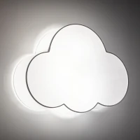 Ceiling and wall light 4 x 15 W – cloud shape, white, E27 - Image 1