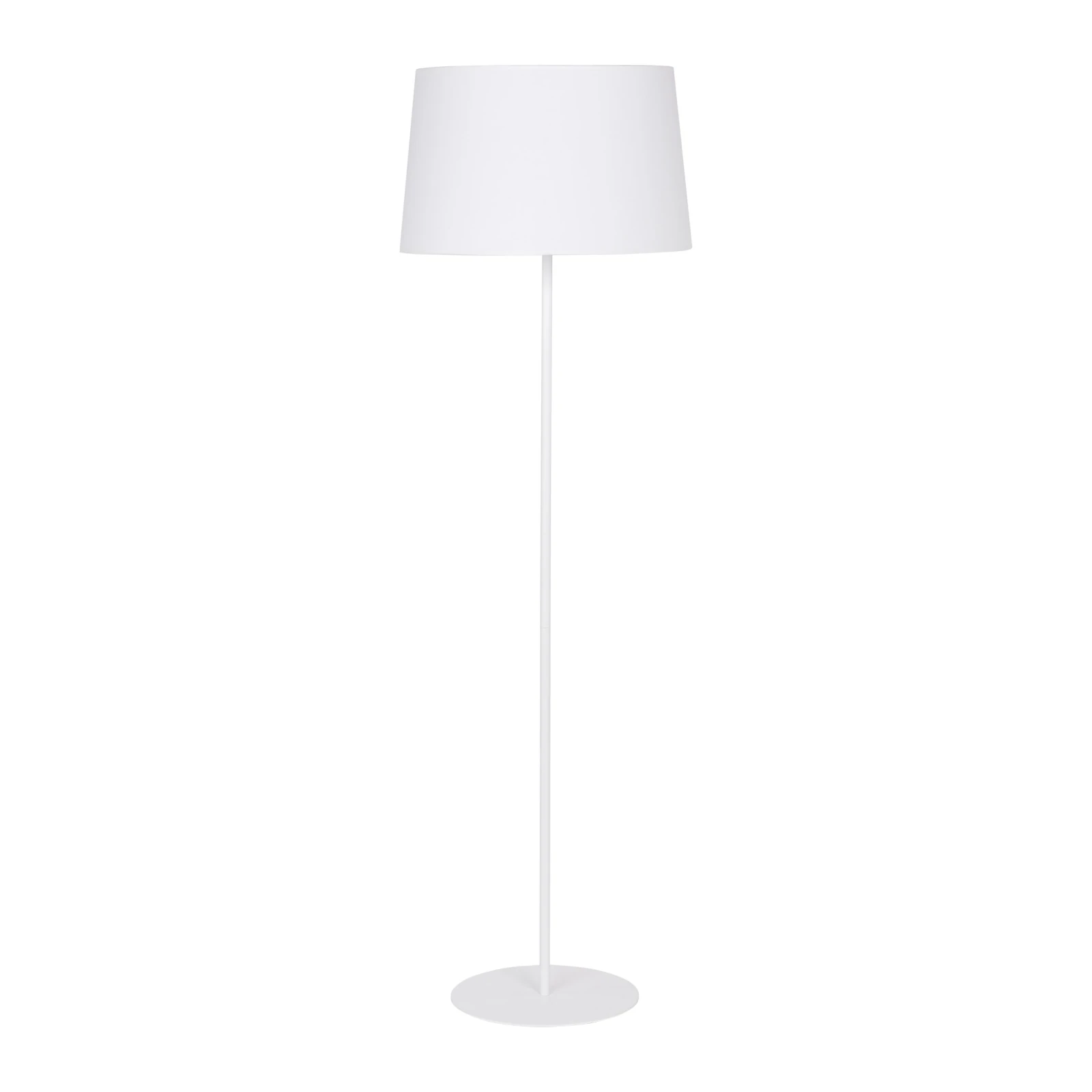 Floor lamp 15 W – round shade, white, E27 socket