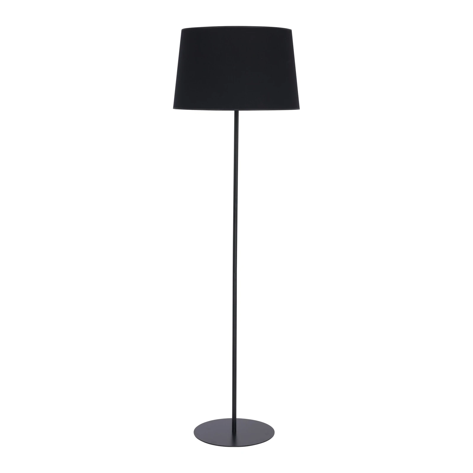 Floor lamp 15 W – round shade, black, E27 socket