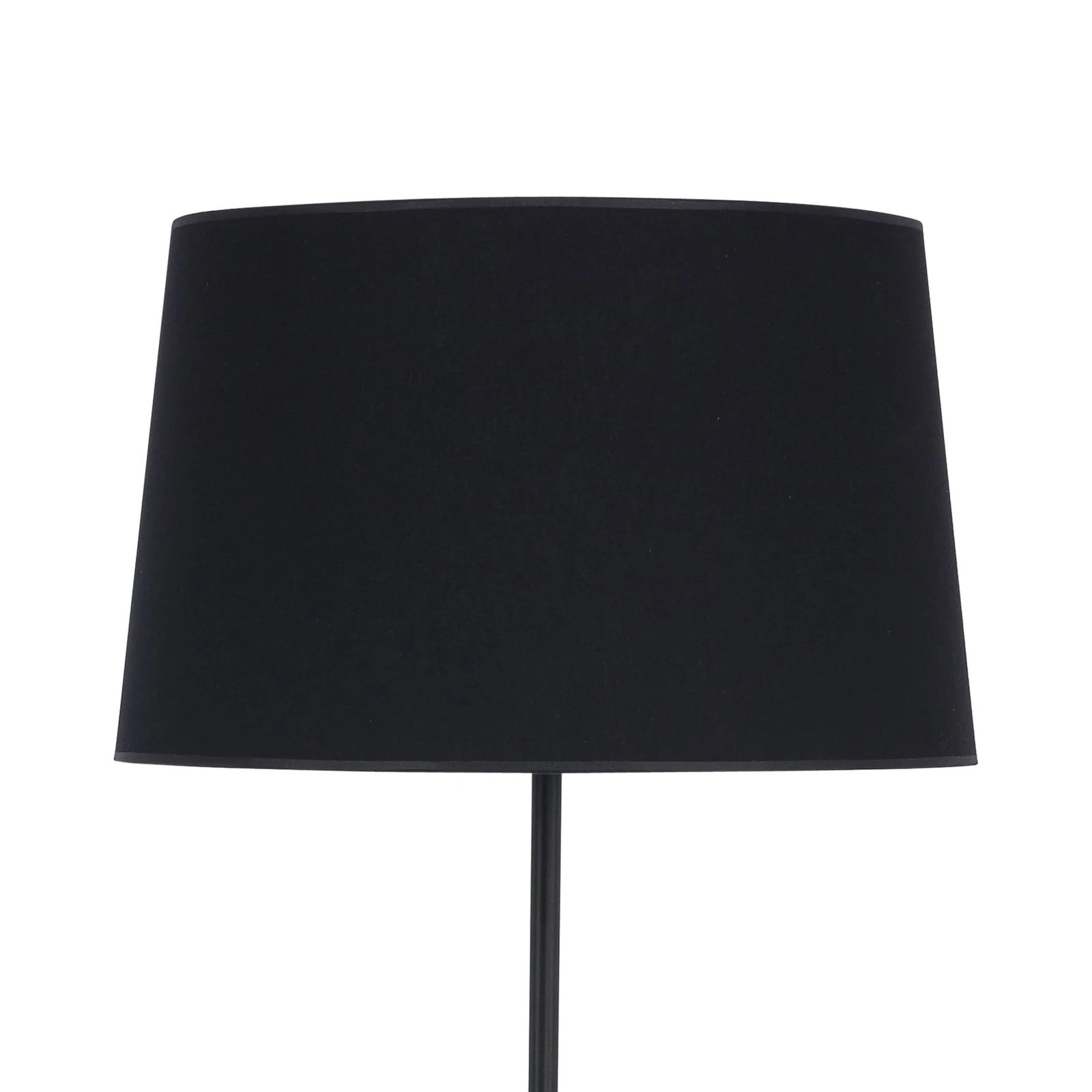 Floor lamp 15 W – round shade, black, E27 socket