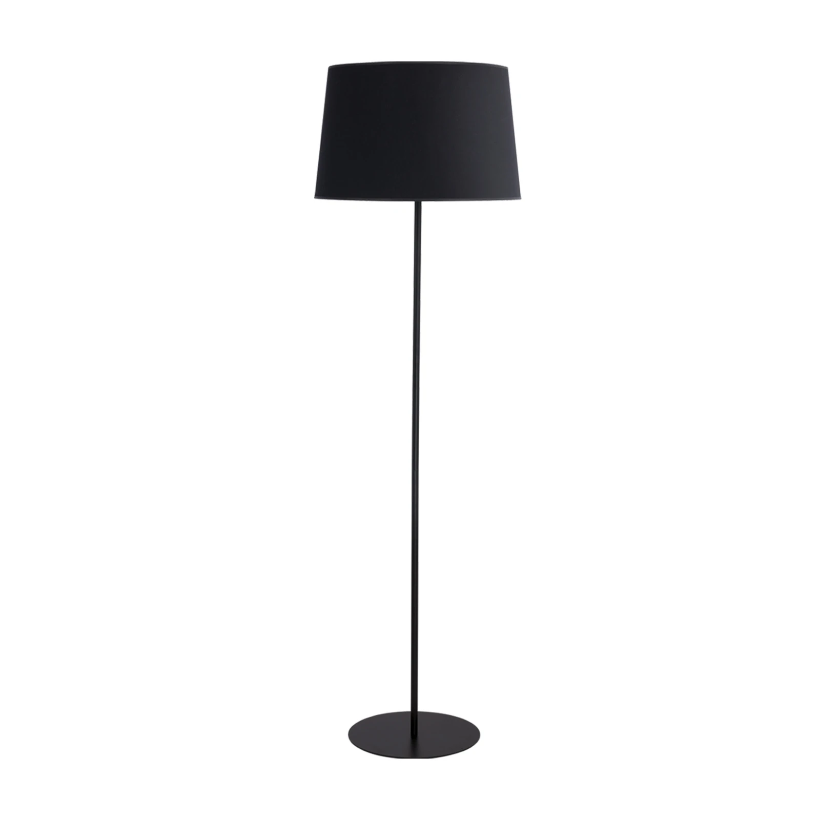 Floor lamp 15 W – round shade, black, E27 socket