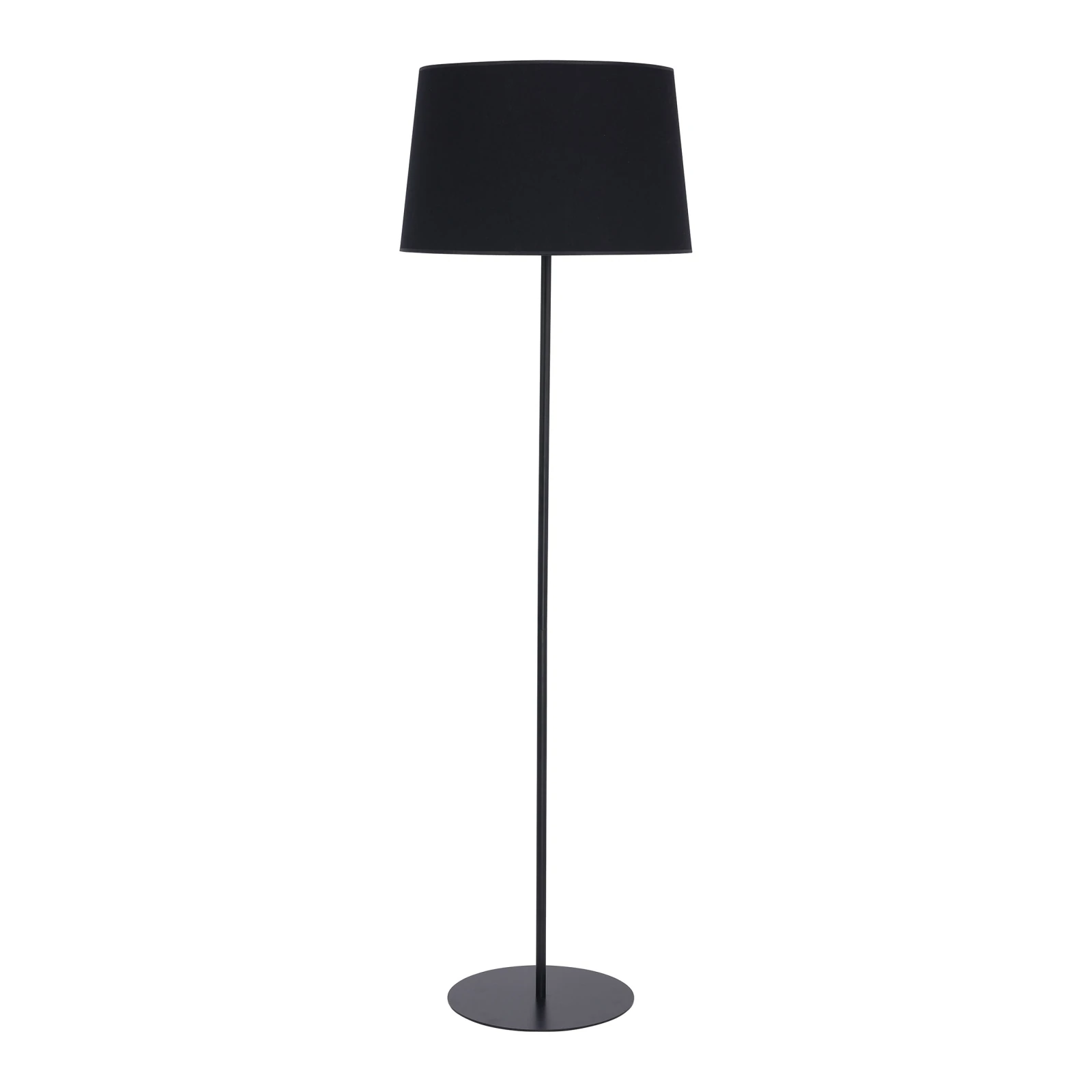 Floor lamp 15 W – round shade, black, E27 socket