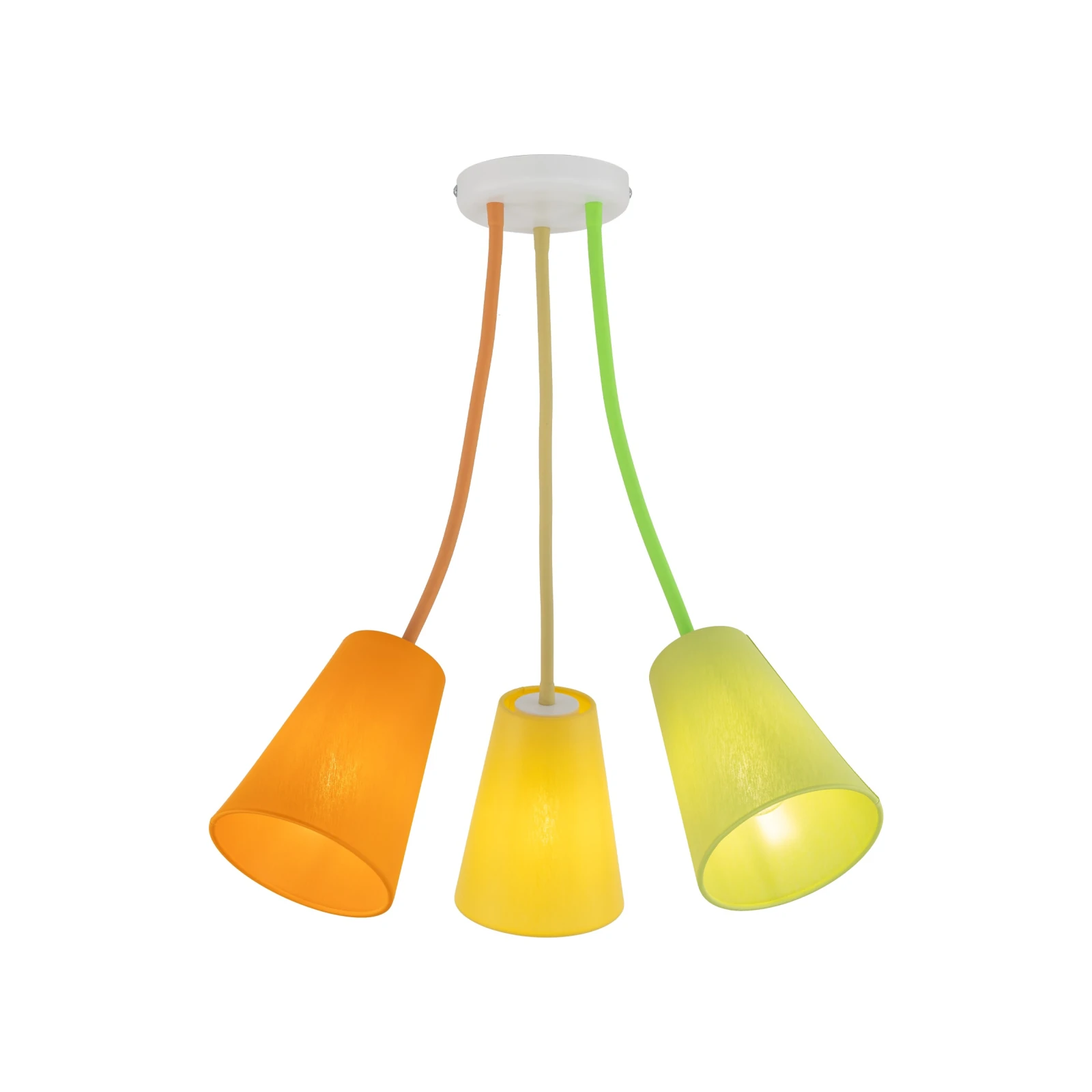 Ceiling light WIRE 3 – multicolor, adjustable lamp heads