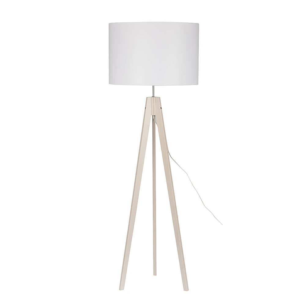 DOVE L floor lamp – white, fabric shade