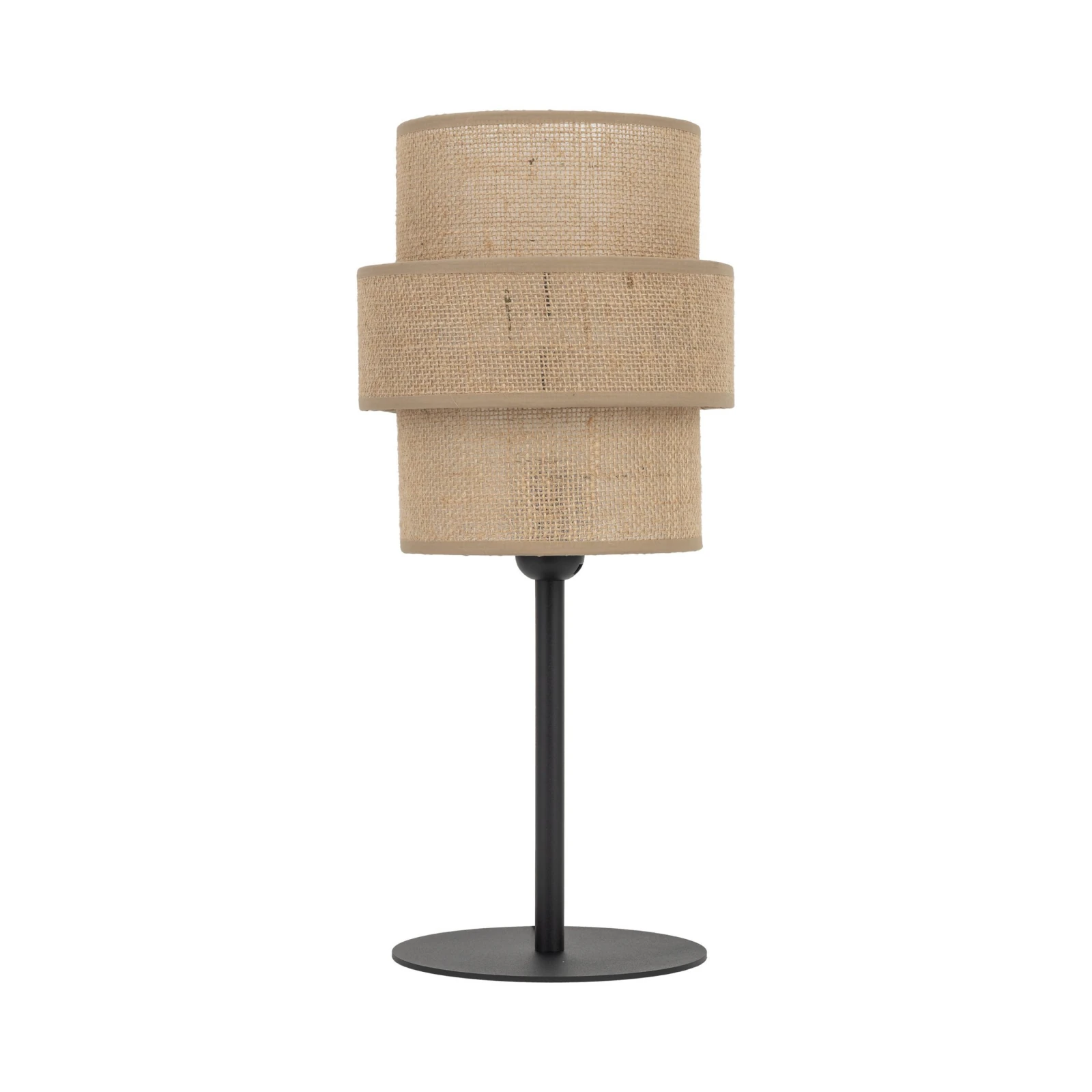 CALISTO JUTA table lamp – beige, black, double shade