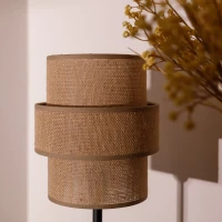 CALISTO JUTA table lamp – beige, black, double shade - Image 6