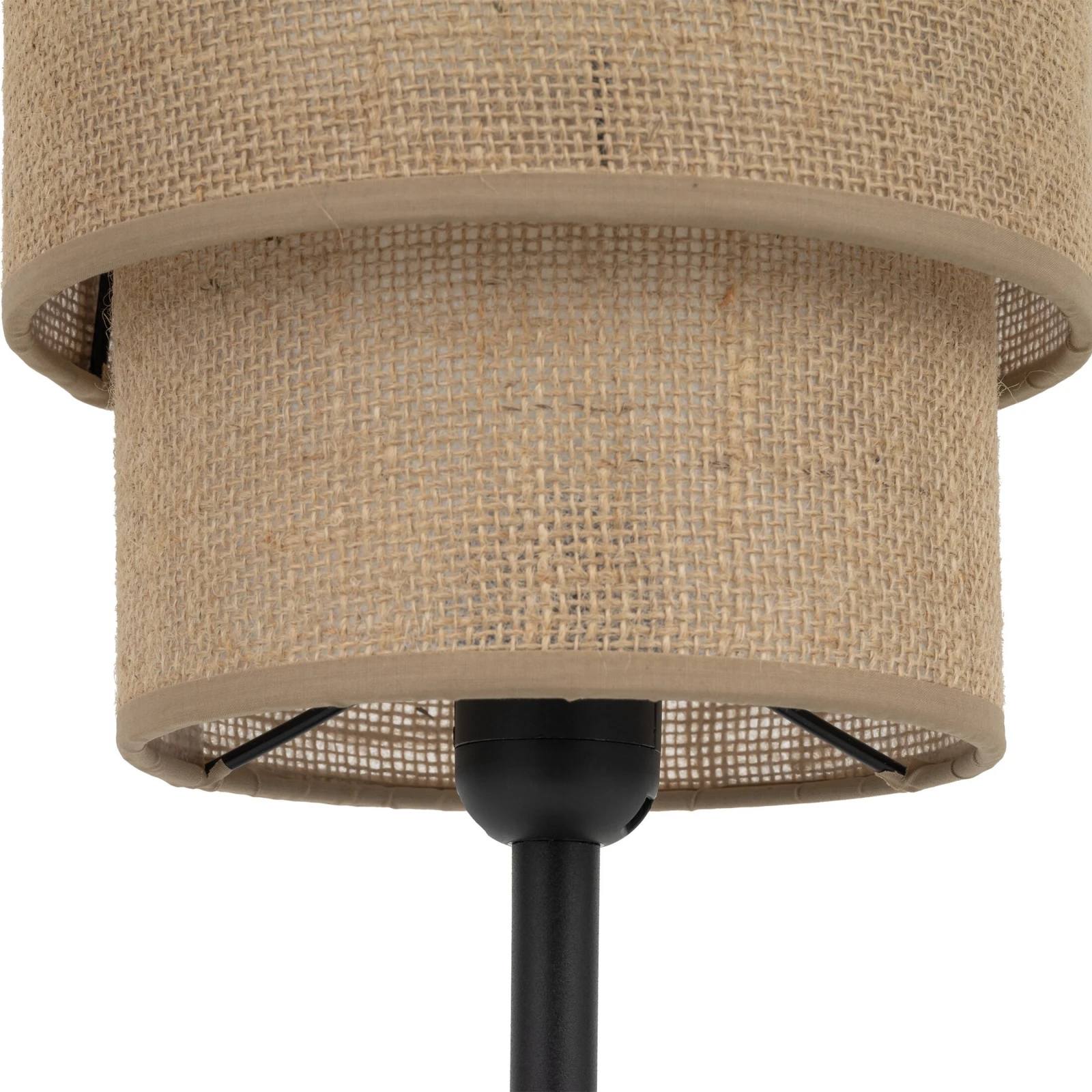 CALISTO JUTA table lamp – beige, black, double shade
