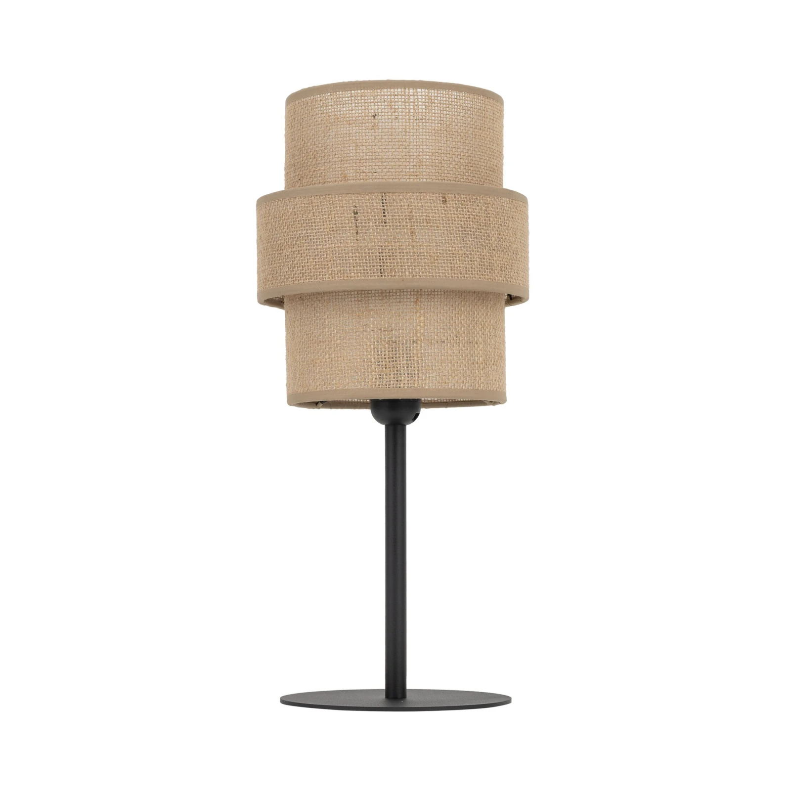 CALISTO JUTA table lamp – beige, black, double shade