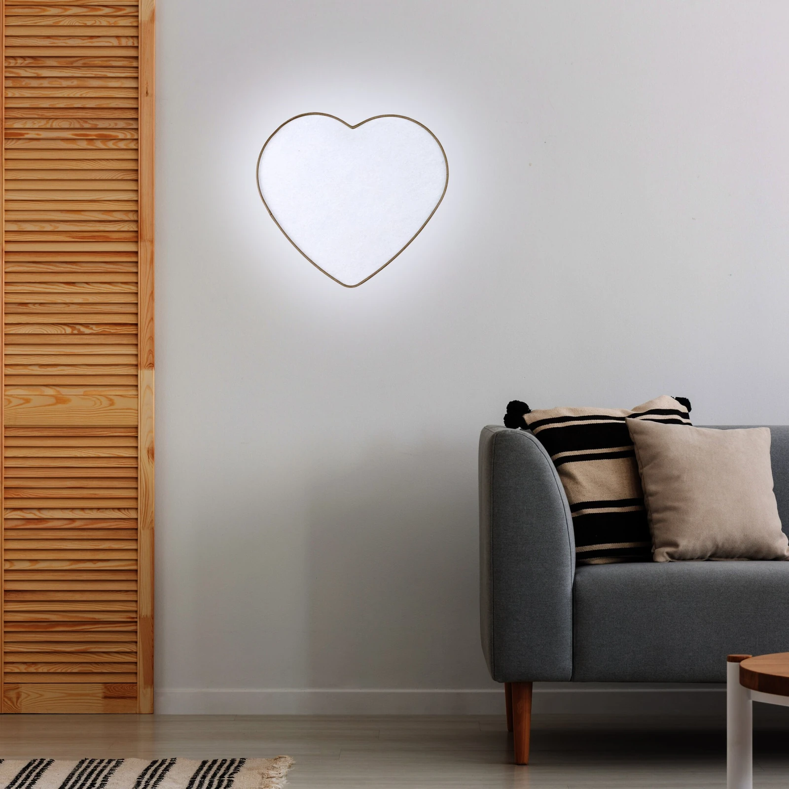 Lubinis ir sieninis šviestuvas HEART, širdies forma, 2 x E27