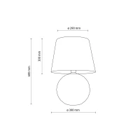 SANTANA 15 W table lamp – mint, quilted round base - Image 12