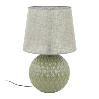 SANTANA 15 W table lamp – mint, quilted round base - Image 2
