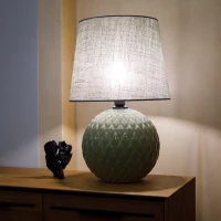 SANTANA 15 W table lamp – mint, quilted round base - Image 6
