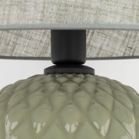 SANTANA 15 W table lamp – mint, quilted round base - Image 8