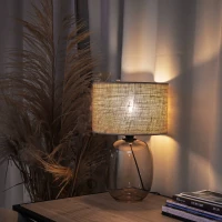 Table lamp 15 W – oval, topaz and beige, E27 - Image 3