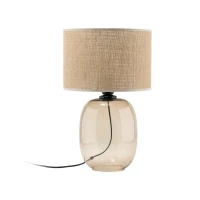 Table lamp 15 W – oval, topaz and beige, E27 - Image 10