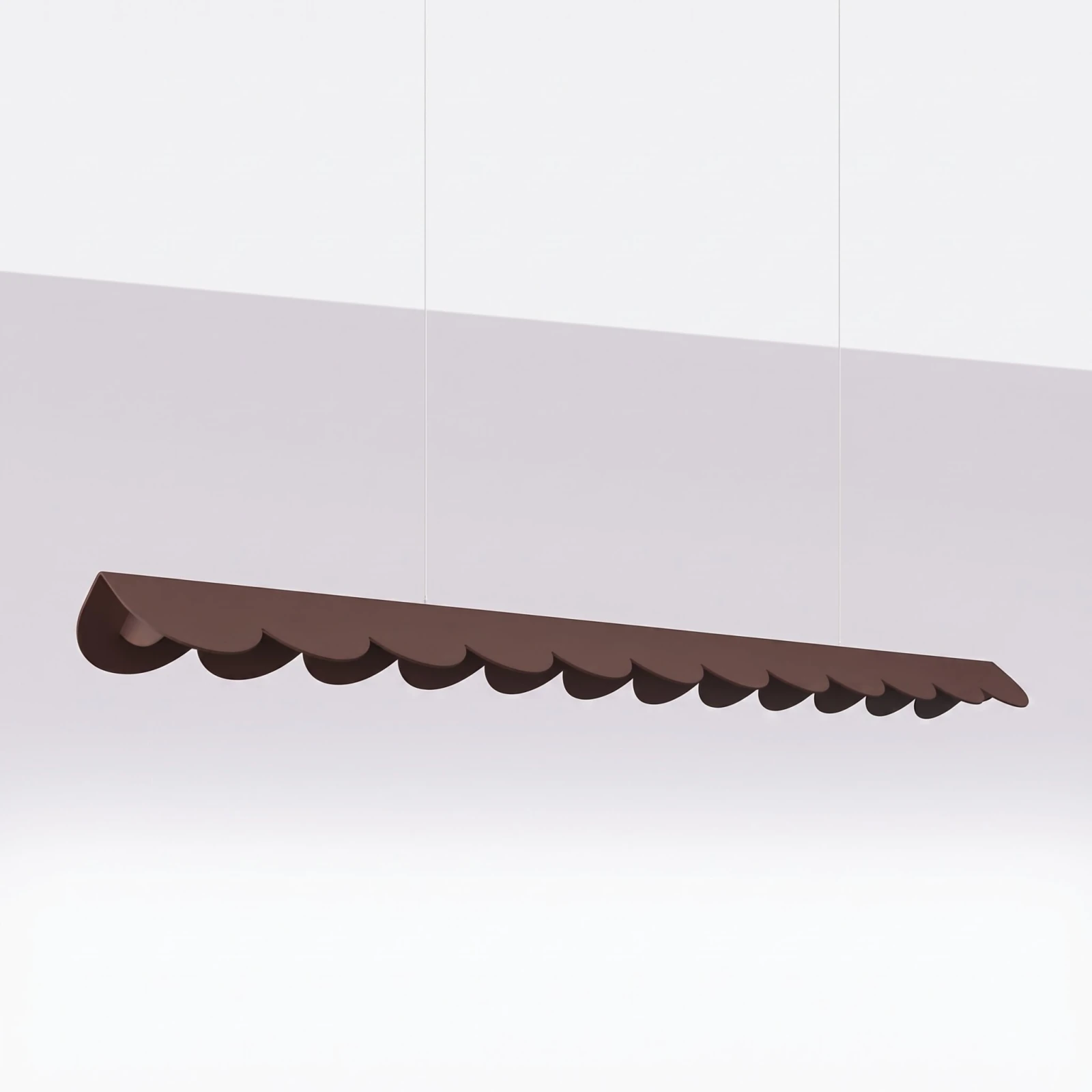 Pakabinamas šviestuvas 131 cm – banguota linija, rudas, LED 3000K