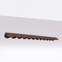 Pakabinamas šviestuvas 131 cm – banguota linija, rudas, LED 3000K - Nuotrauka 3