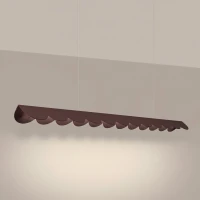 Pakabinamas šviestuvas 131 cm – banguota linija, rudas, LED 3000K - Nuotrauka 4