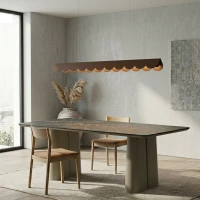 Pakabinamas šviestuvas 131 cm – banguota linija, rudas, LED 3000K - Nuotrauka 1
