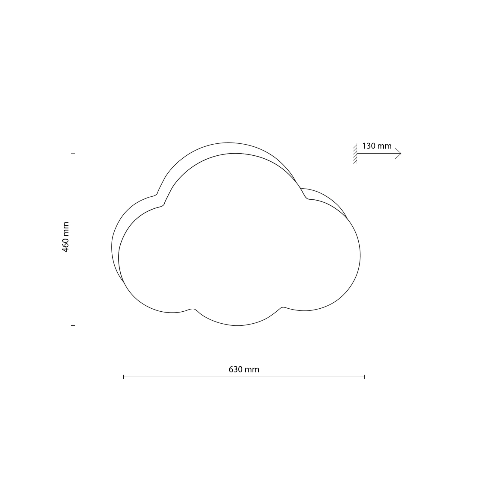 CLOUD lubinis ir sieninis šviestuvas 60 W, smėlio ir baltas