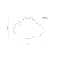 CLOUD lubinis ir sieninis šviestuvas 60 W, smėlio ir baltas - Nuotrauka 7