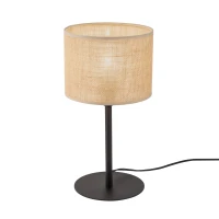 JUTA table lamp 1xE27 – natural fibre-look shade, black frame - Image 6