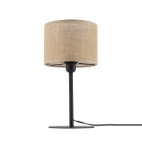 JUTA table lamp 1xE27 – natural fibre-look shade, black frame - Image 8