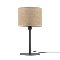 JUTA table lamp 1xE27 – natural fibre-look shade, black frame - Image 10