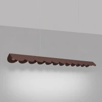 Pakabinamas šviestuvas 131 cm/16W – banguota linija, rudas, CRI98 - Nuotrauka 1