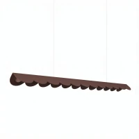 Pakabinamas šviestuvas 131 cm/16W – banguota linija, rudas, CRI98 - Nuotrauka 2