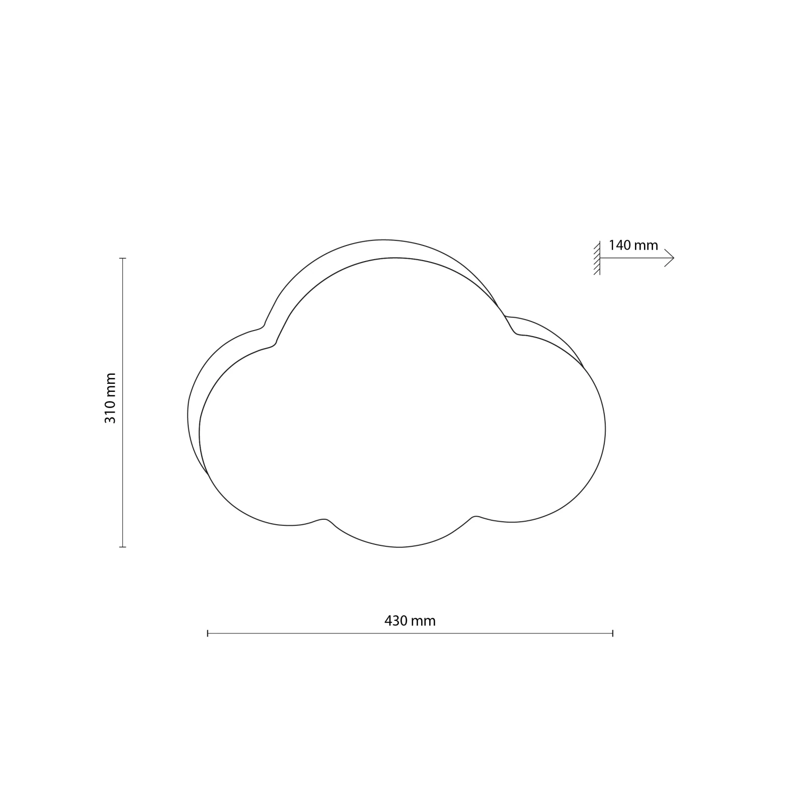 CLOUD lubinis ir sieninis šviestuvas, baltas ir smėlio, 2 x E27