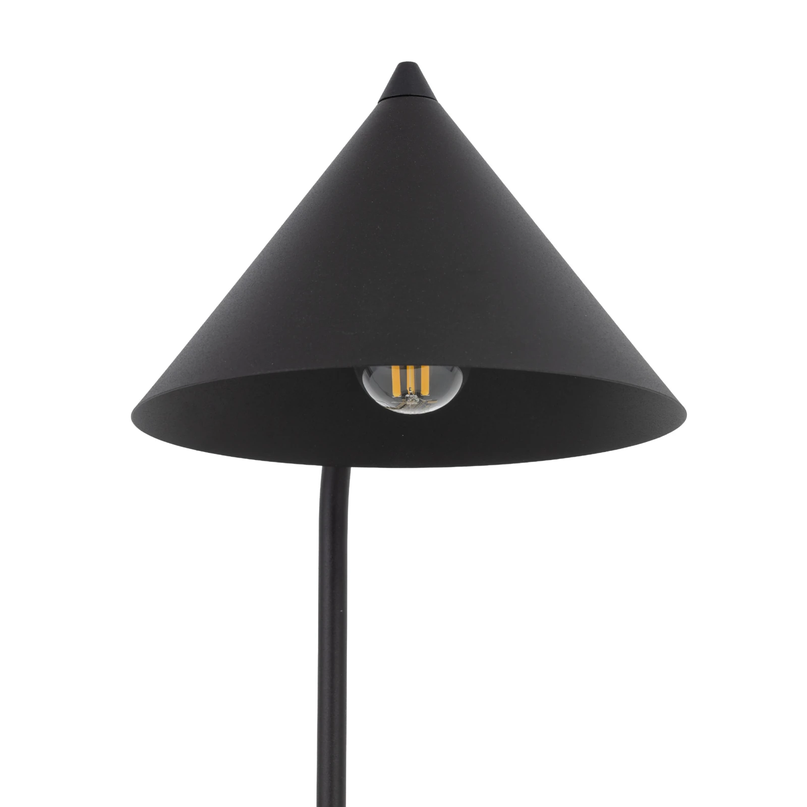 CONO table lamp – black conical shade, E27 socket