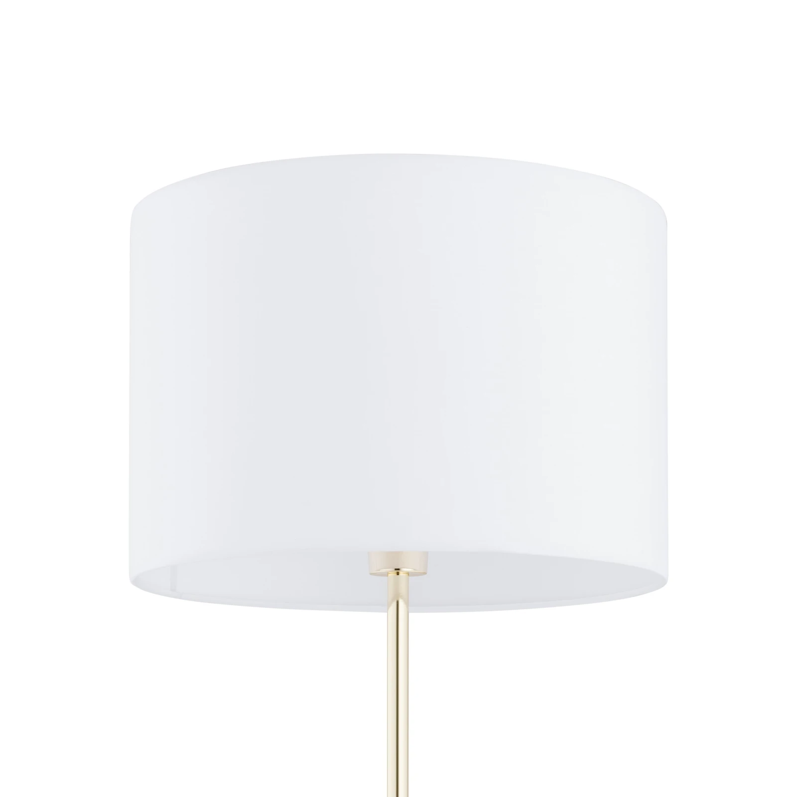 Floor lamp 15 W – cylinder shade, white and gold, E27