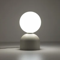Table lamp 8 W – rounded form, beige, G9 - Image 4