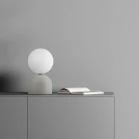 Table lamp 8 W – rounded form, beige, G9 - Image 1