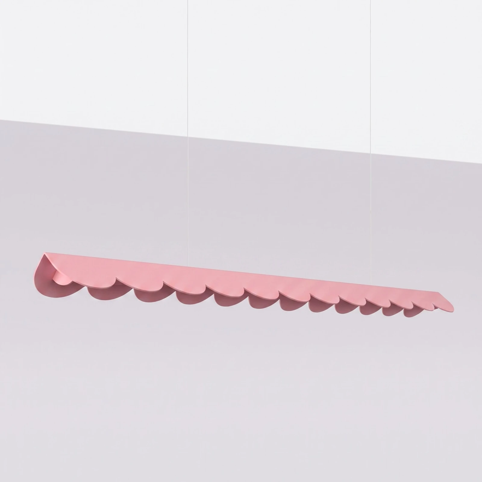 Pakabinamas šviestuvas 131 cm – banguota linija, rožinis, CRI98
