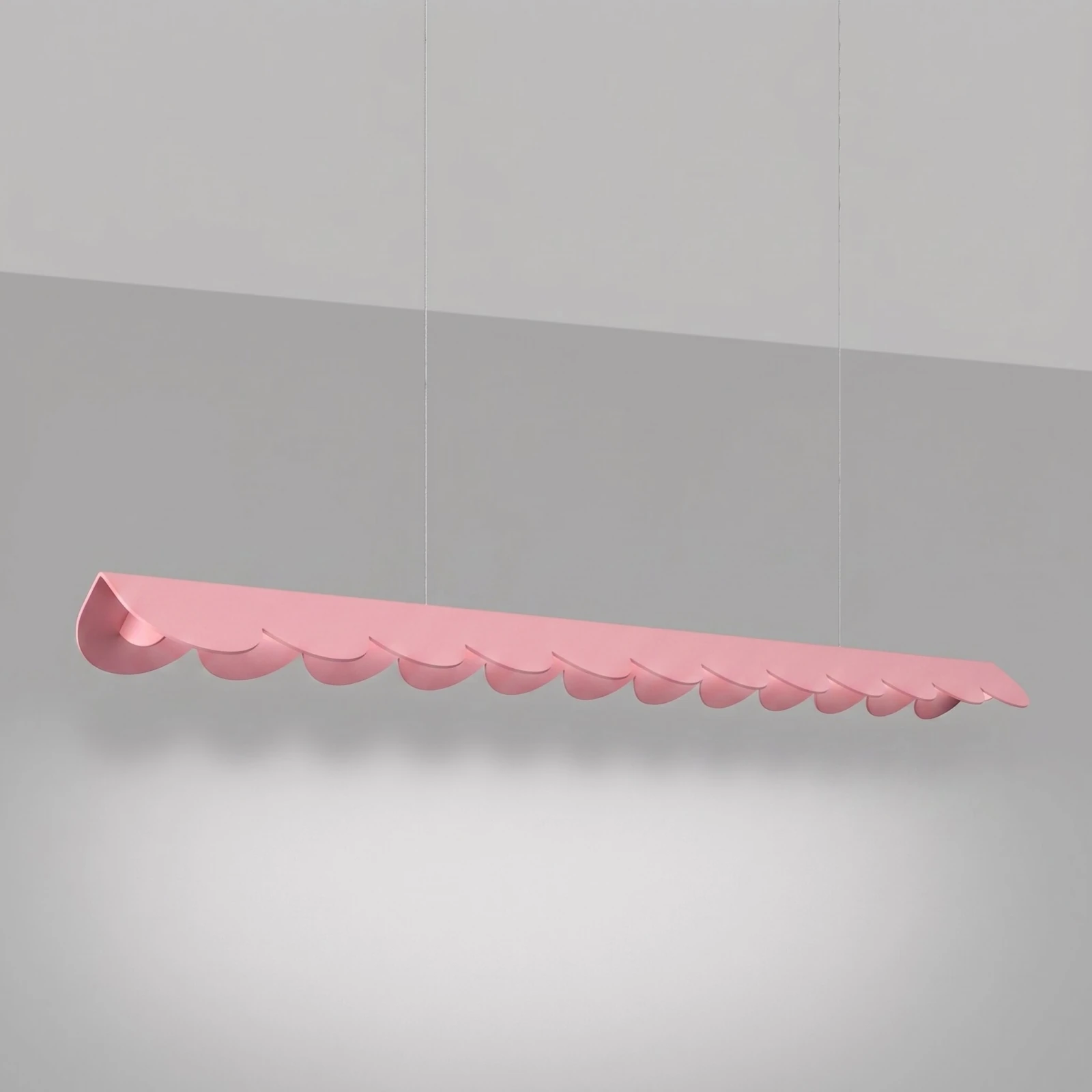 Pakabinamas šviestuvas 131 cm – banguota linija, rožinis, CRI98